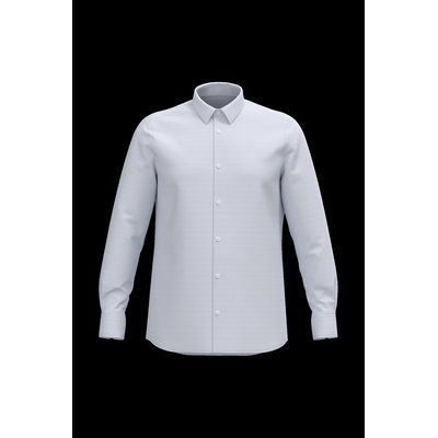 Camisa tejido oxford de manga larga White 5Xl