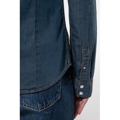 Camisa vaquera manga larga mujer