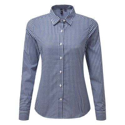 Camisa Vichy cuadros grandes Navy / White XXL