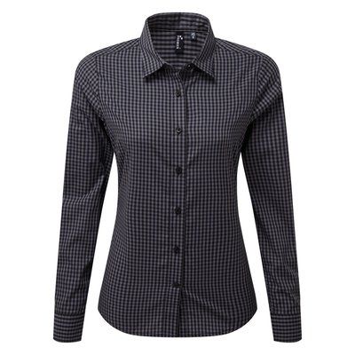 Camisa Vichy cuadros grandes Steel / Black S