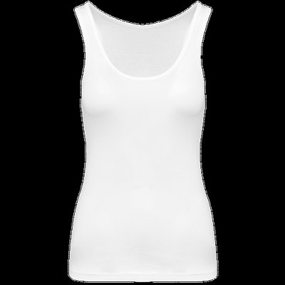Camiseta 100% algodón de tirantes mujer White XL
