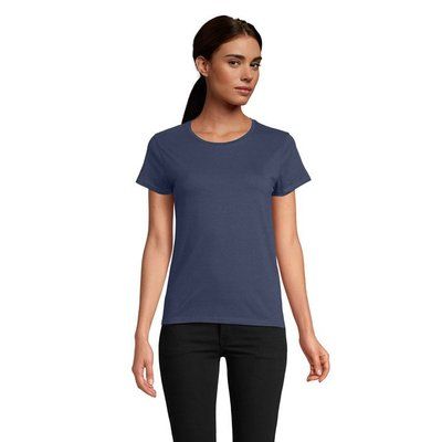Camiseta Ajustada Algodón Mujer Denim L
