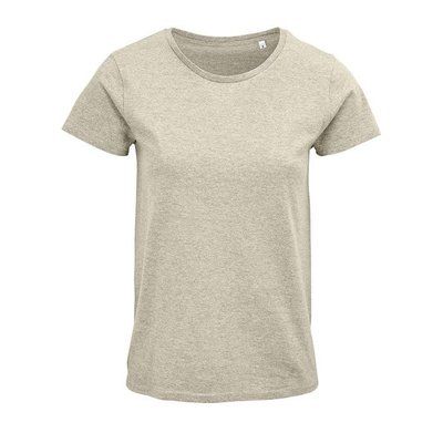 Camiseta Ajustada Algodón Mujer Heather Beige L