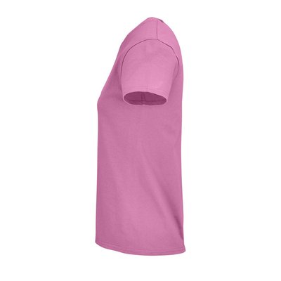 Camiseta Ajustada Algodón Mujer Rosa Orquídea L