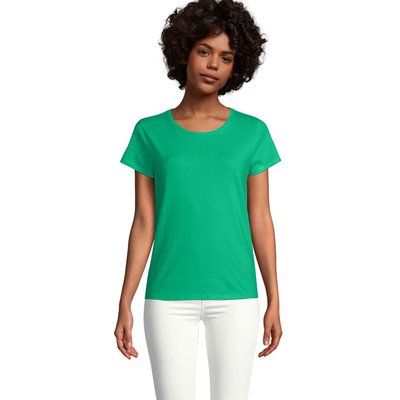 Camiseta Ajustada Algodón Mujer Verde Xxl