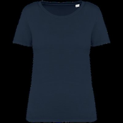 Camiseta ajustada algodón orgánico mujer Washed Navy Blue XS
