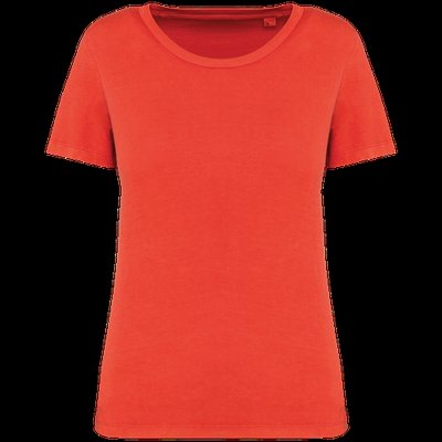 Camiseta ajustada algodón orgánico mujer Washed Paprika L