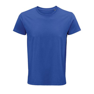 Camiseta ajustada de cuello redondo para hombre Azul Royal 5Xl