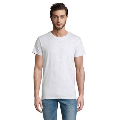 Camiseta ajustada de cuello redondo para hombre Ceniza XL