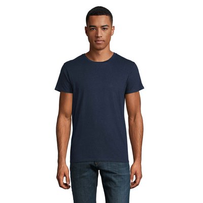 Camiseta ajustada de cuello redondo para hombre Denim L