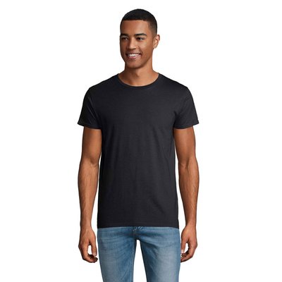 Camiseta ajustada de cuello redondo para hombre Gris Ratón XS