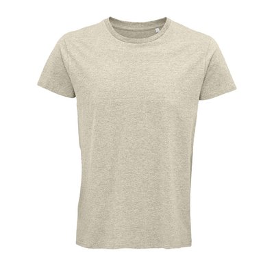 Camiseta ajustada de cuello redondo para hombre Heather Beige Xxl