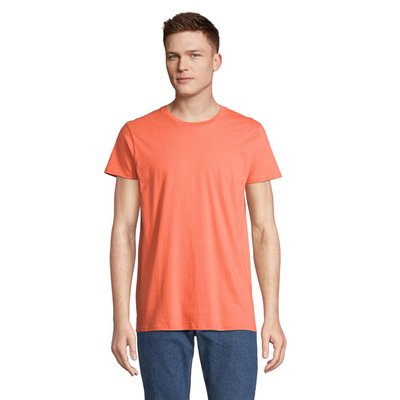 Camiseta ajustada de cuello redondo para hombre Pop Orange 3XL