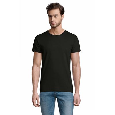 Camiseta Ajustada Hombre 175g Negro Profundo L