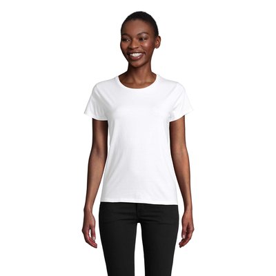 Camiseta Ajustada Mujer Algodón Orgánico Blanco L