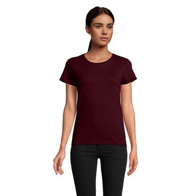 Camiseta Ajustada Mujer Algodón Orgánico Burgundy Xxl