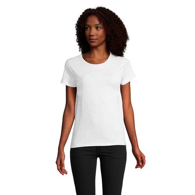 Camiseta Ajustada Mujer Algodón Orgánico Ceniza M