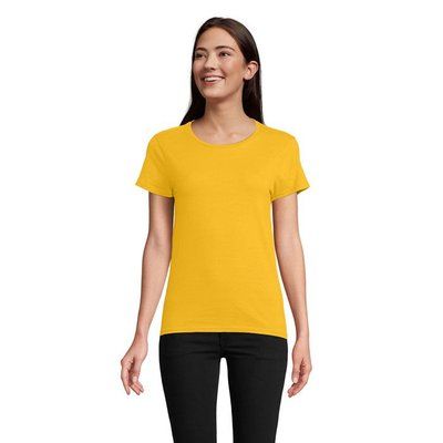 Camiseta Ajustada Mujer Algodón Orgánico Dorado M