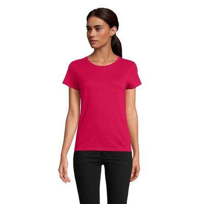Camiseta Ajustada Mujer Algodón Orgánico Fuchsia M