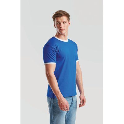 Camiseta de algodón con cuello contrastado
