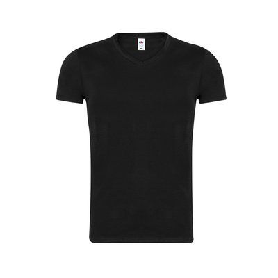 Camiseta Algodón Cuello Pico Adulto Neg L
