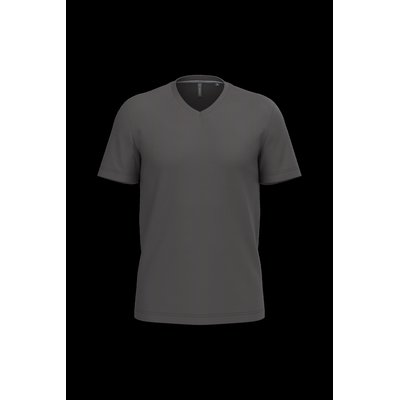Camiseta de algodón con cuello de pico Dark Grey Xxl