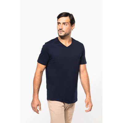 Camiseta algodón cuello de pico hombre