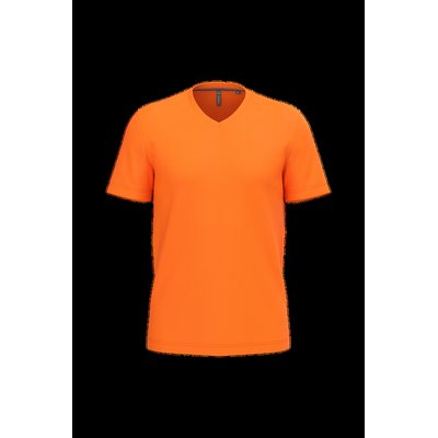 Camiseta de algodón con cuello de pico Orange 4Xl