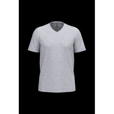 Camiseta de algodón con cuello de pico Oxford Grey 3Xl