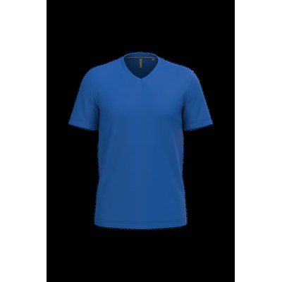 Camiseta de algodón con cuello de pico Royal Blue Xl