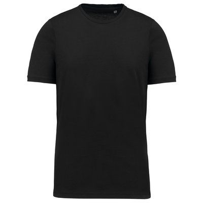 Camiseta algodón cuello redondo entallada Negro S