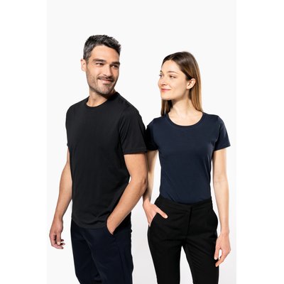 Camiseta algodón cuello redondo entallada