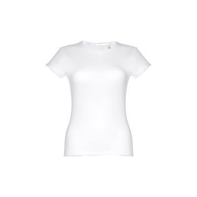 Camiseta Algodón Entallada de Mujer Blanco L