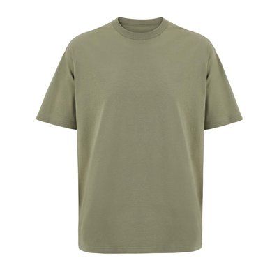 Camiseta de algodón para hombre oversize Caqui Xxl