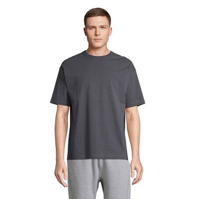 Camiseta de algodón para hombre oversize Gris Ratón L