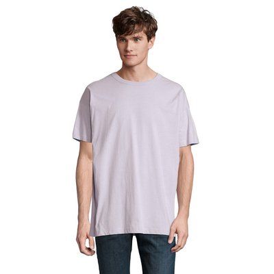 Camiseta de algodón para hombre oversize Lila M