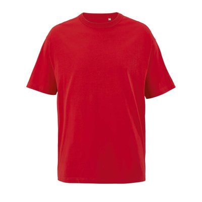 Camiseta de algodón para hombre oversize Rojo Brillante Xl