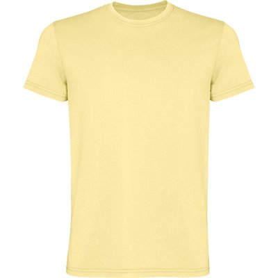 Camiseta de algodón lavado ácido de hombre Amarillo Sweet Lavado 3Xl