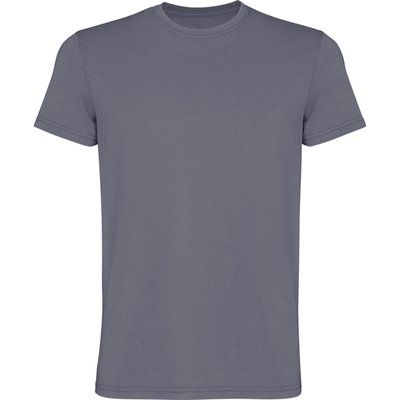 Camiseta de algodón lavado ácido de hombre Gris Cielo Lavado 3Xl