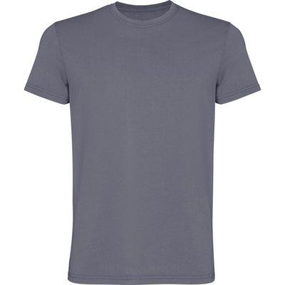 Camiseta de algodón lavado ácido de hombre Gris Cielo Lavado Xl