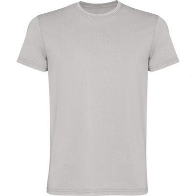 Camiseta de algodón lavado ácido de hombre Gris Piedra Lavado M