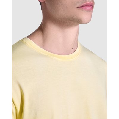 Camiseta de algodón lavado ácido de hombre