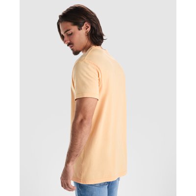 Camiseta de algodón lavado ácido de hombre