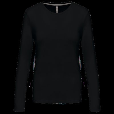 Camiseta algodón manga larga mujer Black L