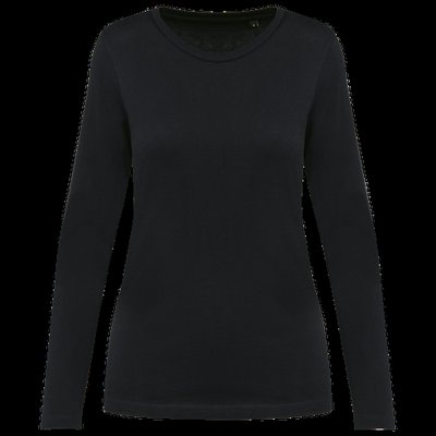 Camiseta algodón manga larga mujer Black XS