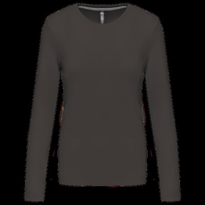 Camiseta algodón de manga larga mujer DARK GREY M