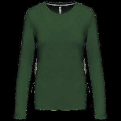 Camiseta algodón de manga larga mujer Forest Green 3XL