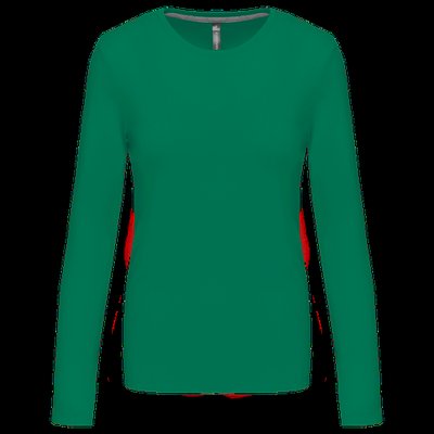 Camiseta algodón de manga larga mujer Kelly Green M