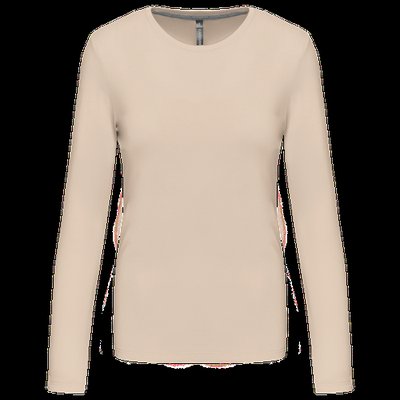 Camiseta algodón de manga larga mujer Light Sand XL
