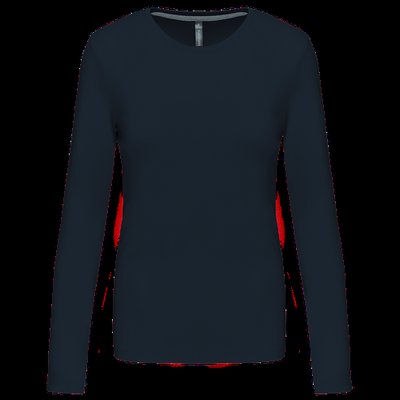 Camiseta algodón de manga larga mujer Navy XXL